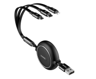 Baseus Rozwijany kabel 3w1 USB - micro USB / Lightning / USB-C 3.5A - 1502032 - zdjęcie 1